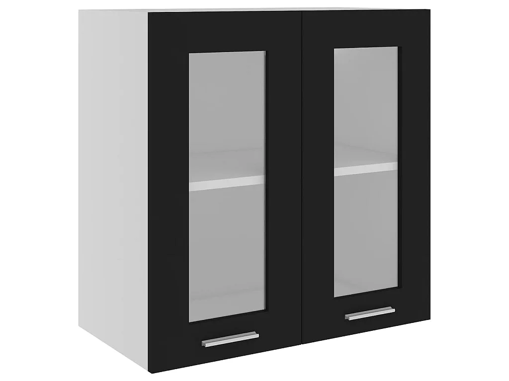 Bovenkast Lyon 60x31x60 cm bewerkt hout zwart