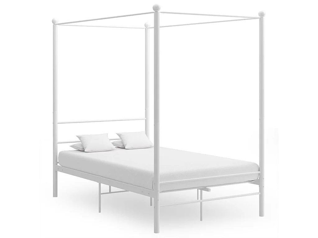 Hemelbedframe metaal wit 120x200 cm