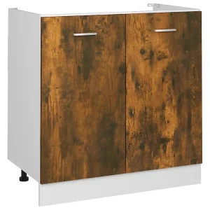 Wastafelonderkast Lyon 80x46x81,5 cm gerookt eikenkleurig