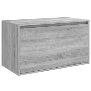Halbankje 80x40x45 cm bewerkt hout grijs sonoma eikenkleurig Halbankje 80x40x45 cm bewerkt hout grijs sonoma eikenkleurig