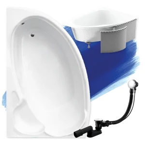 Hoekbadkuip FINEZJA 140×95 links met piepschuim bekleding | Afvoer & voeten GRATIS! Hoekbadkuip FINEZJA 140×95 links met piepschuim bekleding | Afvoer & voeten GRATIS!