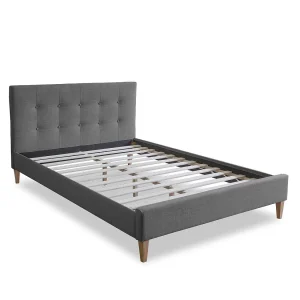 Gestoffeerd bed 120x12x200 cm grijs Gestoffeerd bed 120x12x200 cm grijs