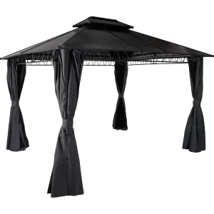 Hardtop pergola MCW-M81, grijs Hardtop pergola MCW-M81, grijs