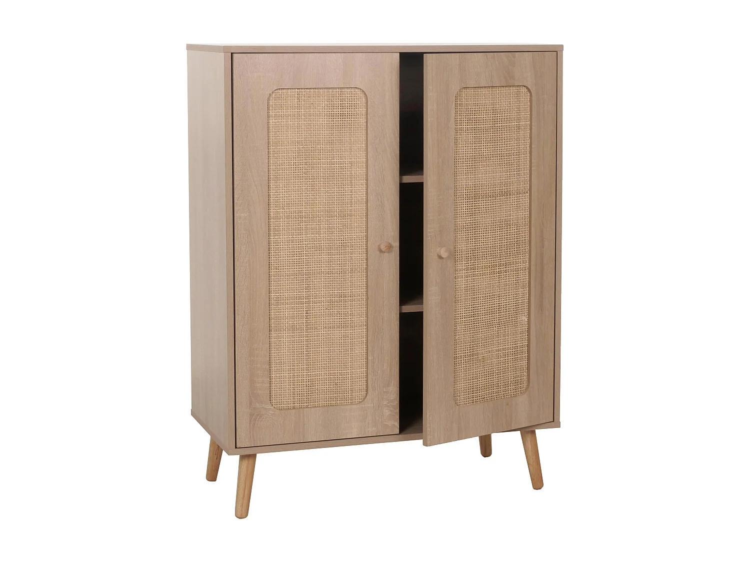 Highboard MCW-M38, eiken-look
