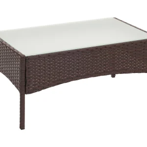Polyrotan tuintafel Hamar,  bruin gemêleerd