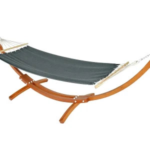 Hangmat met frame MCW-J46, bruin, mat grijs Hangmat met frame MCW-J46, bruin, mat grijs
