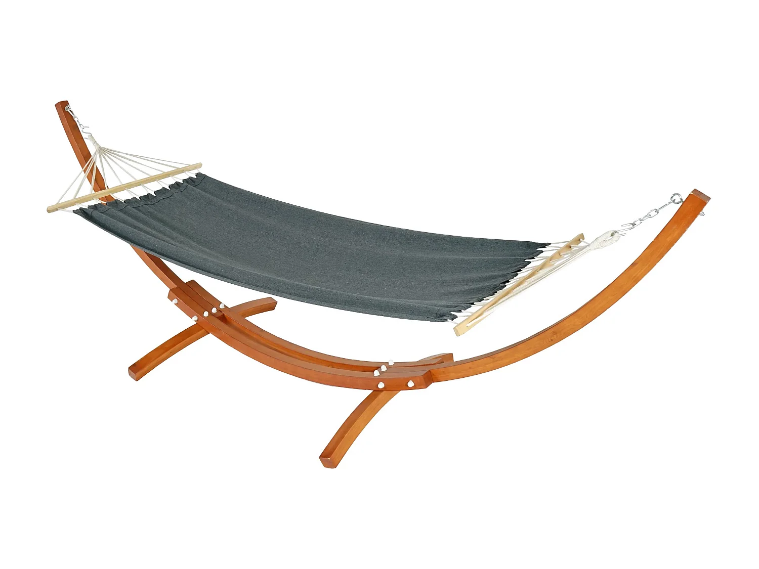Hangmat met frame MCW-J46, bruin, mat grijs