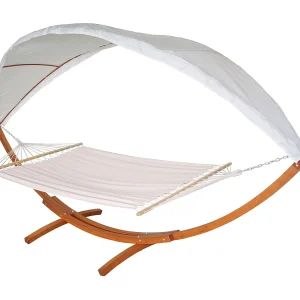 Hangmat MCW-J47, bruin, crème-wit Hangmat MCW-J47, bruin, crème-wit
