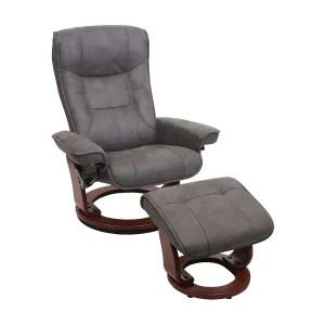 Halifax fauteuil, donkergrijs, walnootkleurig Halifax fauteuil, donkergrijs, walnootkleurig