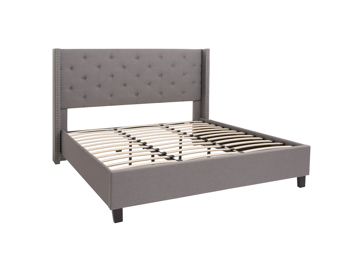 Gestoffeerd bed MCW-N59, grijs