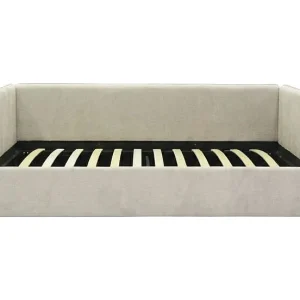 Gestoffeerd bed met opbergruimte beige 90×190 cm Gestoffeerd bed met opbergruimte beige 90×190 cm