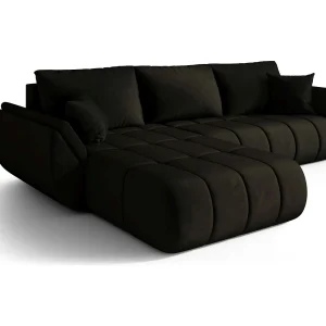 Hoekbank SYDNEY PREMIUM links grafiet velours Monolith 95 – slaapfunctie, bedkist Hoekbank SYDNEY PREMIUM links grafiet velours Monolith 95 – slaapfunctie, bedkist
