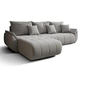 Hoekbank SYDNEY links beige gebreid Wind 11 – slaapfunctie, bedkist Hoekbank SYDNEY links beige gebreid Wind 11 – slaapfunctie, bedkist