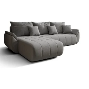 Hoekbank SYDNEY links donkerbeige gebreid Wind 21 – slaapfunctie, bedkist Hoekbank SYDNEY links donkerbeige gebreid Wind 21 – slaapfunctie, bedkist
