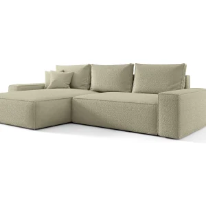 Hoekbank CALIFORNIA links donkerbeige Bukle Quelle 6 – slaapfunctie, bedkist Hoekbank CALIFORNIA links donkerbeige Bukle Quelle 6 – slaapfunctie, bedkist