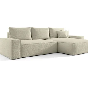 Hoekbank CALIFORNIA rechts beige Bukle Quelle 3 – slaapfunctie, bedkist Hoekbank CALIFORNIA rechts beige Bukle Quelle 3 – slaapfunctie, bedkist