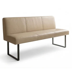 Gestoffeerde bank – Beige Leer – ELEEN