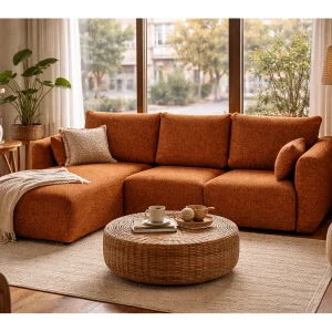 Hoekbank Santi met slaapfunctie en opbergruimte – 255×165 cm – modern, uitschuifbaar, comfortabel voor de woonkamer Hoekbank Santi met slaapfunctie en opbergruimte – 255×165 cm – modern, uitschuifbaar, comfortabel voor de woonkamer
