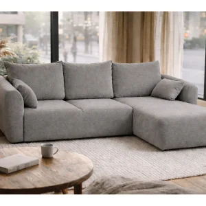 Hoekbank Santi met slaapfunctie en opbergruimte – 255×165 cm – modern, uitschuifbaar, comfortabel voor de woonkamer Hoekbank Santi met slaapfunctie en opbergruimte – 255×165 cm – modern, uitschuifbaar, comfortabel voor de woonkamer