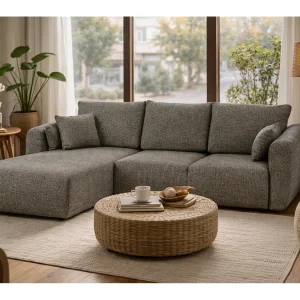 Hoekbank Santi met slaapfunctie en opbergruimte – 255×165 cm – modern, uitschuifbaar, comfortabel voor de woonkamer Hoekbank Santi met slaapfunctie en opbergruimte – 255×165 cm – modern, uitschuifbaar, comfortabel voor de woonkamer