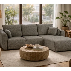 Hoekbank Santi met slaapfunctie en opbergruimte – 255×165 cm – modern, uitschuifbaar, comfortabel voor de woonkamer Hoekbank Santi met slaapfunctie en opbergruimte – 255×165 cm – modern, uitschuifbaar, comfortabel voor de woonkamer