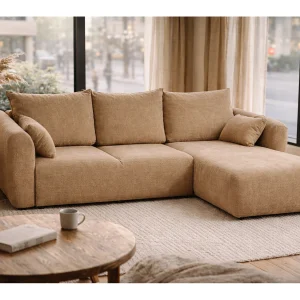 Hoekbank Santi met slaapfunctie en opbergruimte – 255×165 cm – modern, uitschuifbaar, comfortabel voor de woonkamer Hoekbank Santi met slaapfunctie en opbergruimte – 255×165 cm – modern, uitschuifbaar, comfortabel voor de woonkamer
