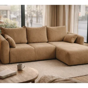 Hoekbank Santi met slaapfunctie en opbergruimte – 255×165 cm – modern, uitschuifbaar, comfortabel voor de woonkamer Hoekbank Santi met slaapfunctie en opbergruimte – 255×165 cm – modern, uitschuifbaar, comfortabel voor de woonkamer