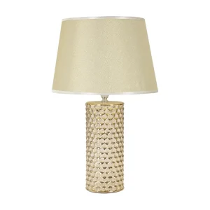 Gouden keramische tafellamp met lampenkap Ø 30×47,5 cm. Gouden keramische tafellamp met lampenkap Ø 30×47,5 cm.