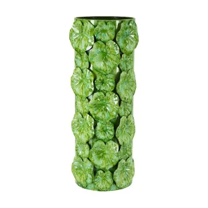 Groene metalen vaas 18×17,5×46 cm Groene metalen vaas 18×17,5×46 cm