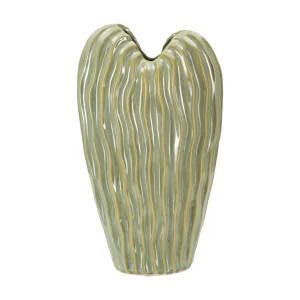 Groene keramische vaas 22x10x39 cm Groene keramische vaas 22x10x39 cm