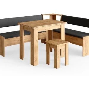 Hoekbank set krachtige eik goud 180x150x80 roman Hoekbank set krachtige eik goud 180x150x80 roman