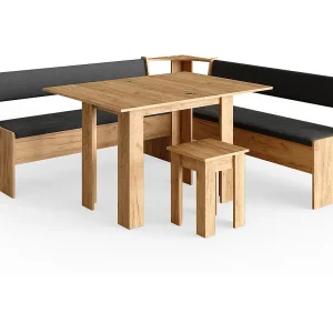 Hoekbank set krachtige eik goud 180x180x80 roman Hoekbank set krachtige eik goud 180x180x80 roman