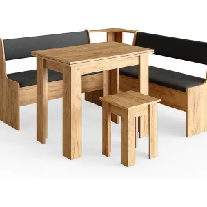 Hoekbank set krachtige eik goud 150x150x80 roman Hoekbank set krachtige eik goud 150x150x80 roman