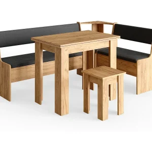 Hoekbank set krachtige eik goud 136.6x60x80 roman Hoekbank set krachtige eik goud 136.6x60x80 roman