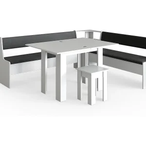 Hoekbank set wit 210x180x80 roman Hoekbank set wit 210x180x80 roman
