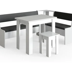 Hoekbank set wit 180x120x80 roman Hoekbank set wit 180x120x80 roman