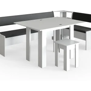 Hoekbank set wit 210x120x80 roman Hoekbank set wit 210x120x80 roman
