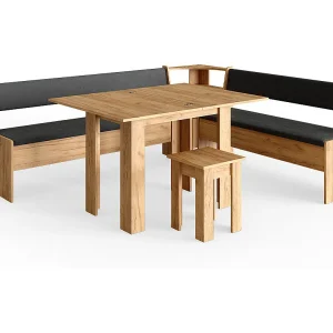 Hoekbank set krachtige eik goud 210x180x80 roman Hoekbank set krachtige eik goud 210x180x80 roman