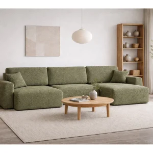 Hoekbank met slaapfunctie en opbergruimte U-vorm Ariel U XL, chenille stof Artico, Moss Hoekbank met slaapfunctie en opbergruimte U-vorm Ariel U XL, chenille stof Artico, Moss