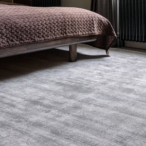 Handgeweven tapijt van viscose – 200x290cm – Zilver – Blade Handgeweven tapijt van viscose – 200x290cm – Zilver – Blade