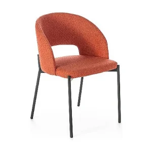 Greta Chaise en tissu orange 2 pcs