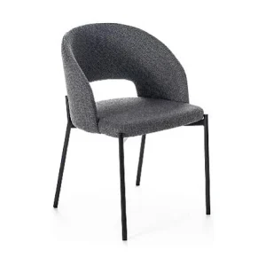 Greta Chaise en tissu gris 2 pcs