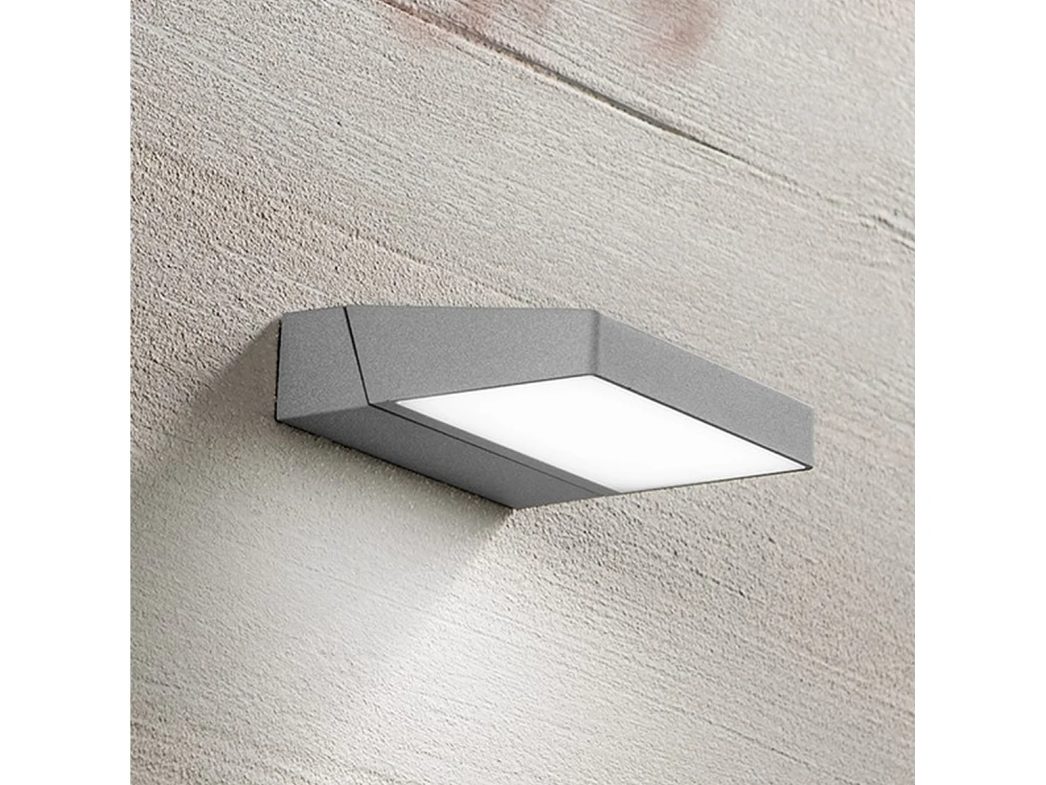 Giro - 14W 3000K LED-wandlamp, 340° verstelbaar, 1120 lm, IP54, 15x5x16cm, lichtgrijs - Perenz