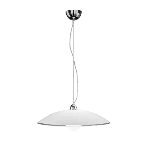 Glazen Hanglamp 6004, Moderne Witte Kroonluchter, E27 Fitting Max 60W, Diameter 55 cm, Hoogte Verstelbaar tot 120 cm voor Binnen – Perenz Verlicht Glazen Hanglamp 6004, Moderne Witte Kroonluchter, E27 Fitting Max 60W, Diameter 55 cm, Hoogte Verstelbaar tot 120 cm voor Binnen – Perenz Verlicht
