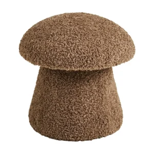 Gida poef Ø45cm imitatiebont bruin. Gida poef Ø45cm imitatiebont bruin.
