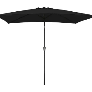 HAPUNARechthoekige rechte parasol 2x3m zwart