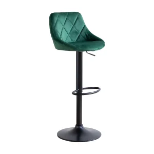Groen fluwelen barkruk ROBIN Groen fluwelen barkruk ROBIN