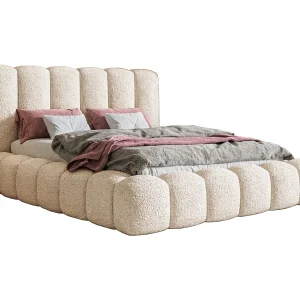 Gestoffeerd bed 140×200 Madeno – metalen lattenbodem, opbergruimte – bouclé, Beige (Catch Me 2) Gestoffeerd bed 140×200 Madeno – metalen lattenbodem, opbergruimte – bouclé, Beige (Catch Me 2)