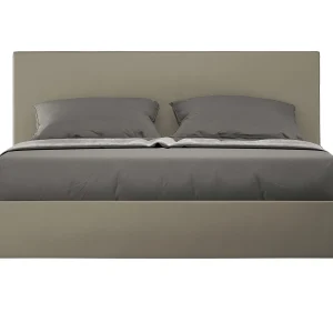 Gestoffeerd bed 160×190 met lattenbodem kunstleer cappuccino Adele Gestoffeerd bed 160×190 met lattenbodem kunstleer cappuccino Adele