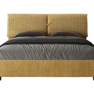 Gestoffeerd bed 160×190 met lattenbodem stof Aragona 3 geel Mados Gestoffeerd bed 160×190 met lattenbodem stof Aragona 3 geel Mados
